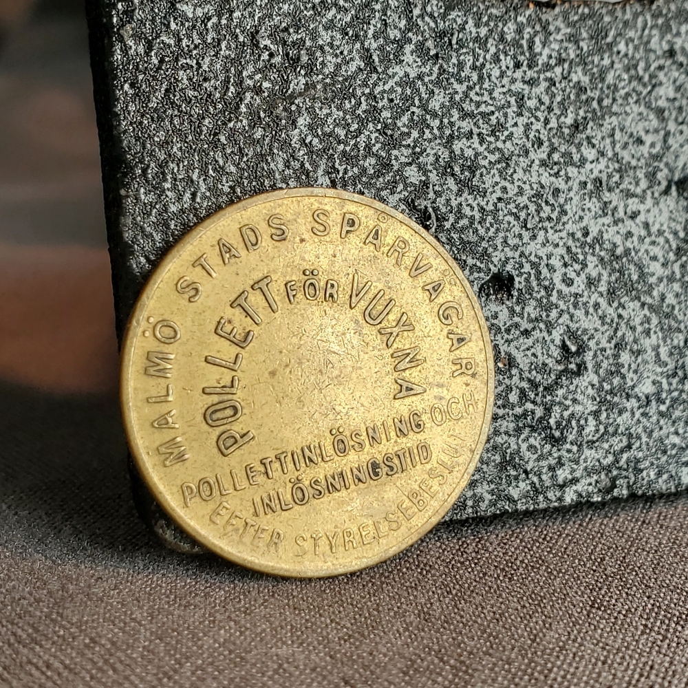 Swedish Transport Token: Helsingborg Stads Spårvägar "Fylgia" 